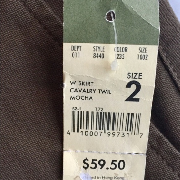 Eddie Bauer Mocha A-line Pleated Skirt sz 2 - Picture 3 of 6